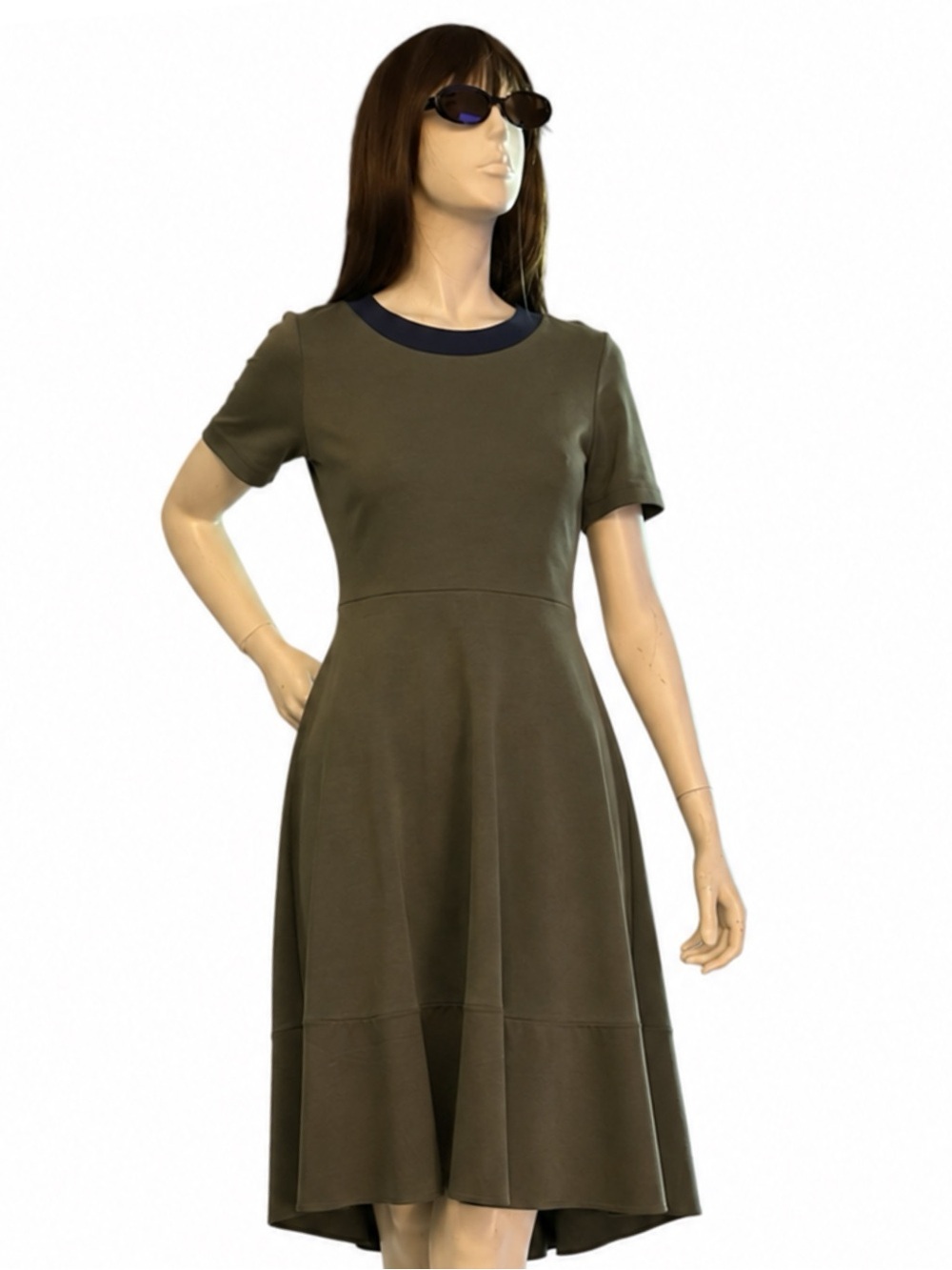 COS Green Sleeveless Jersey Dress Clean Girl Minimalist Quiet Lux